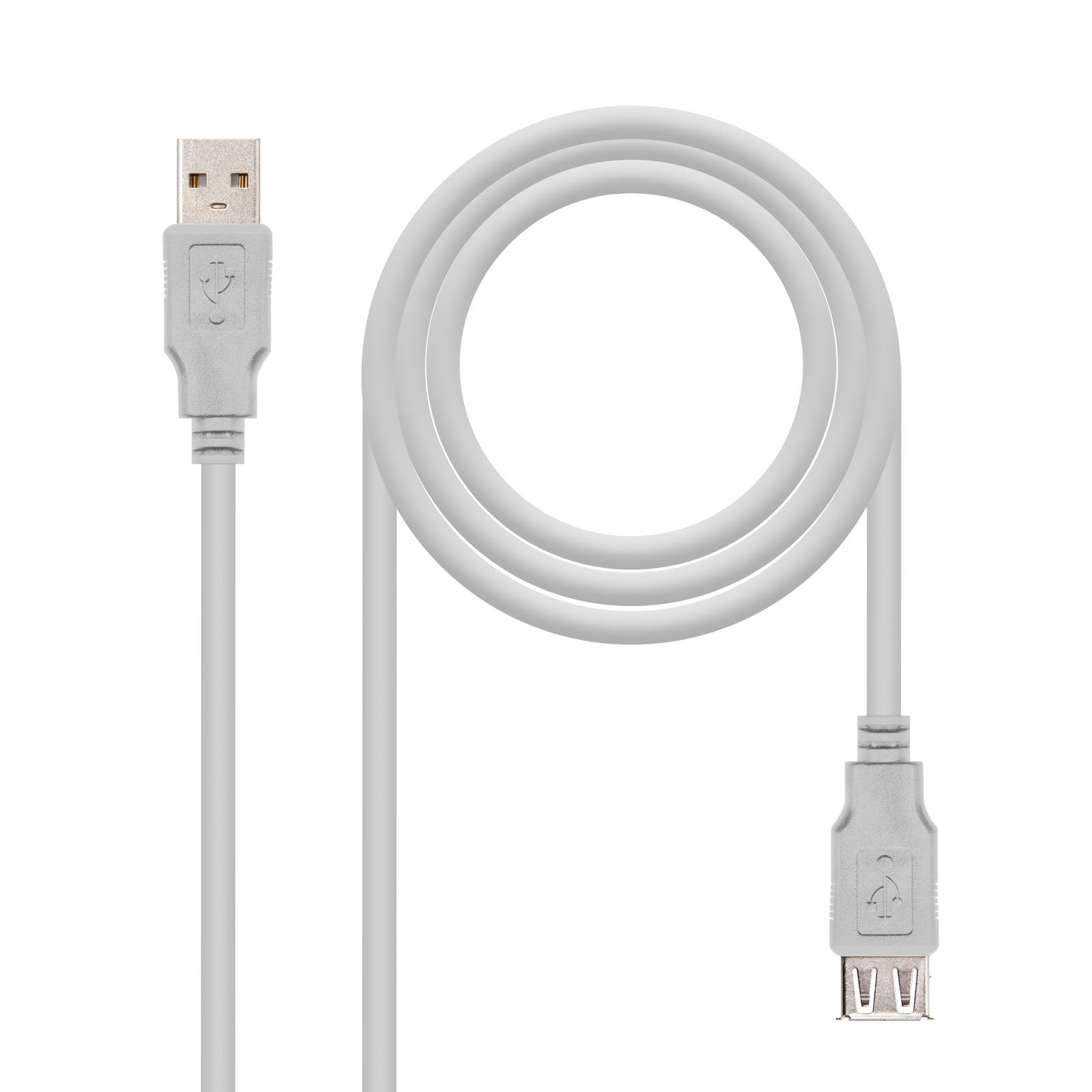Nanocable Cable Prolongador Usb-A 2.0 Macho A Usb-A Hembra 1m