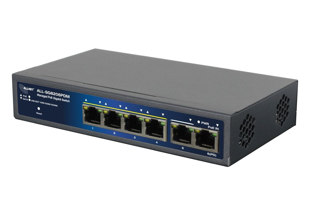 EAN 4038816212818 - ALLNET 212816 Gestionado Gigabit Ethernet (10/100/1000) Energía sobre Ethernet (PoE) Montaje en pared/esc imagen 1