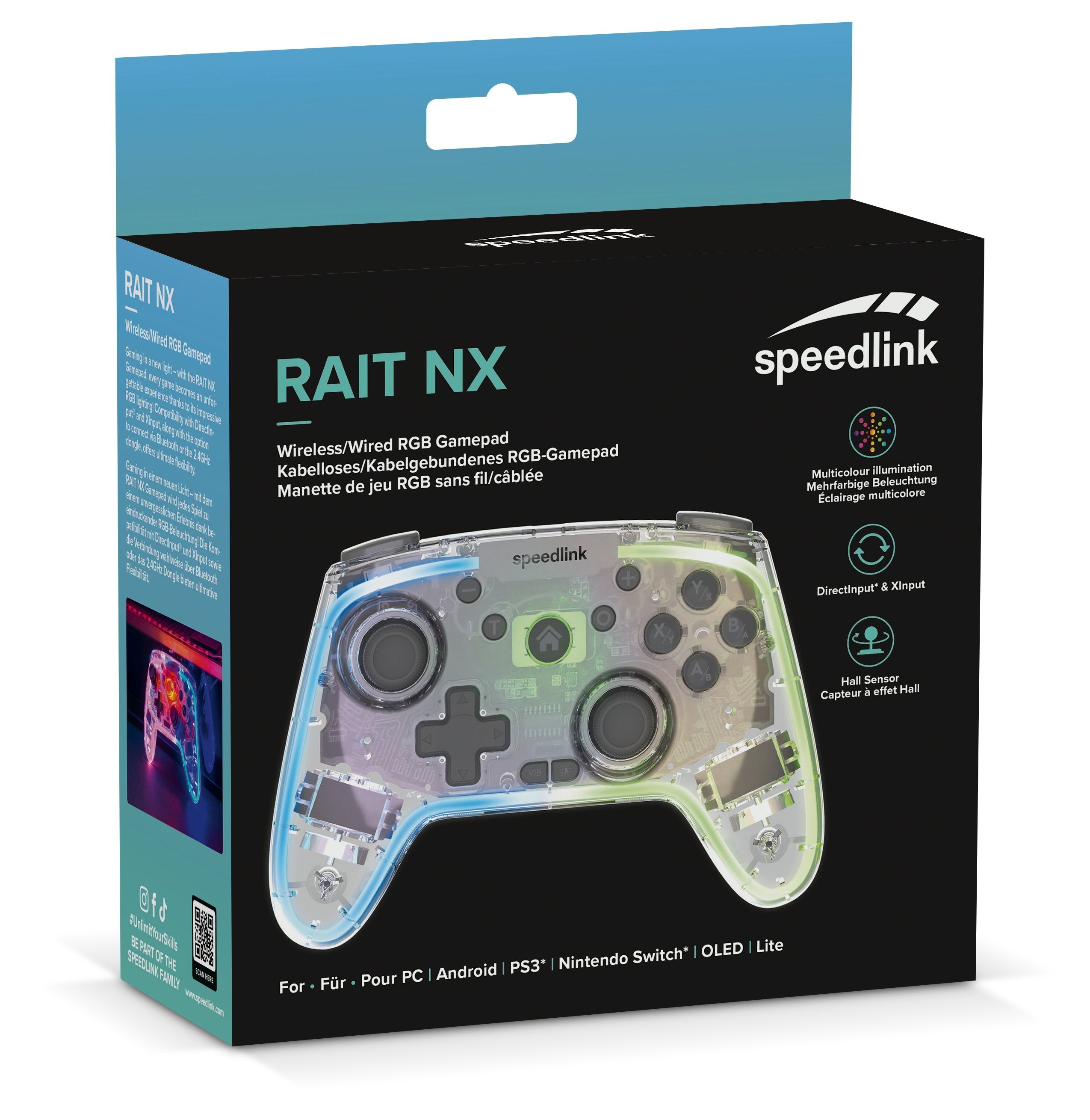 Speedlink Rait Nx Rgb Gamepad Wireless/Wired Pc/Android/Switch