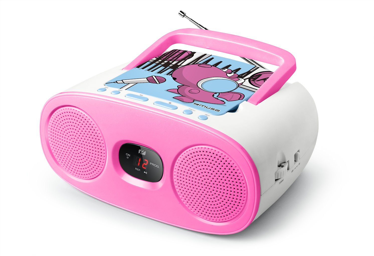 Radio Cd Muse M-20 Kdg Rosa Portátil