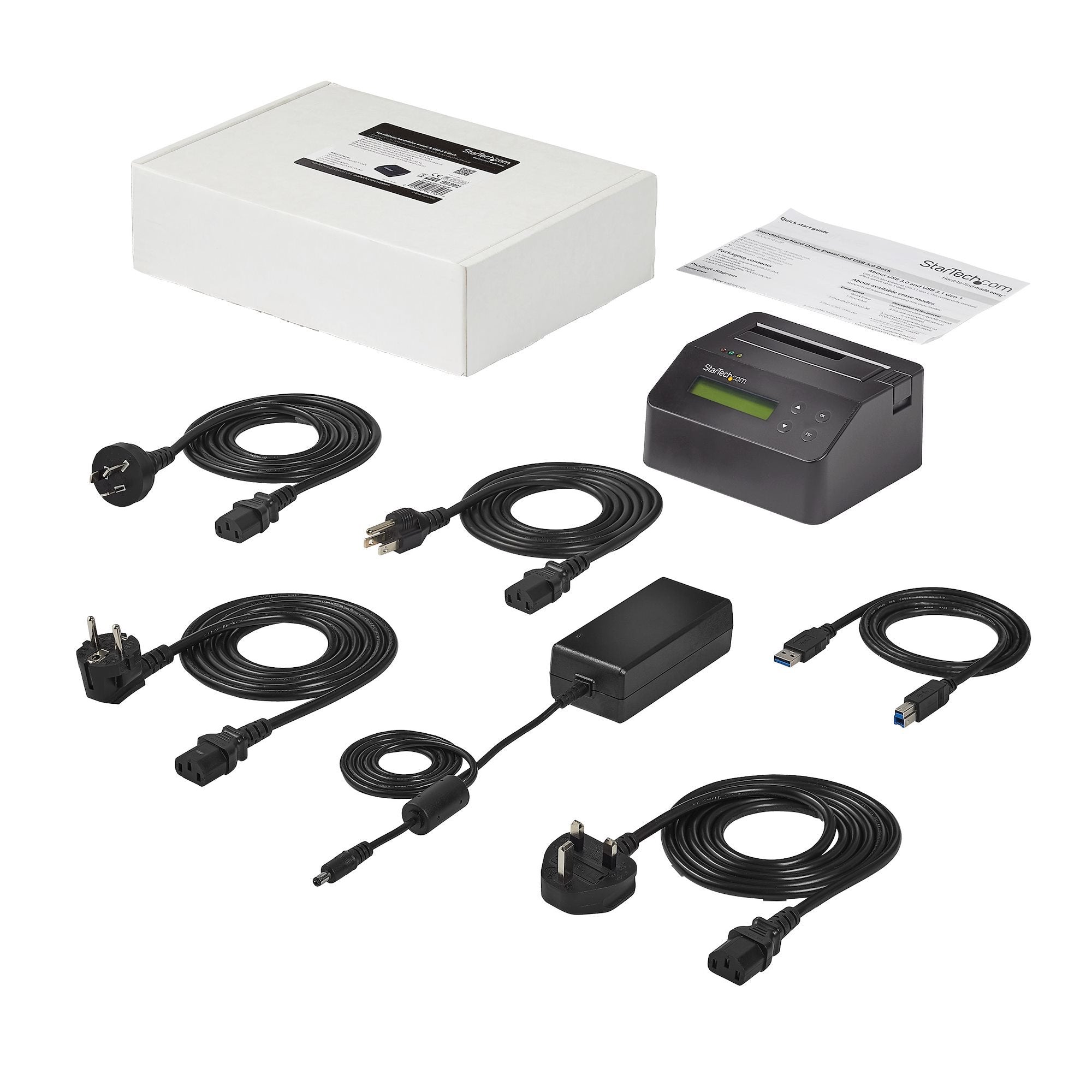Startech.Com Borrador Y Docking Station De Unidad De Disco - Autónoma Con Soporte Para 4kn