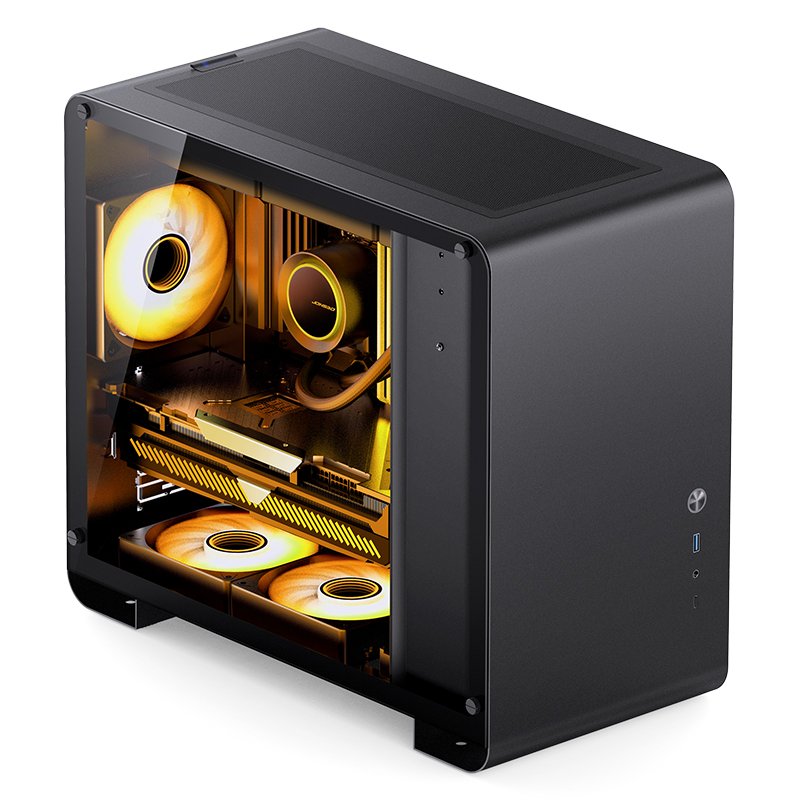 Jonsbo U4 Mini Micro-Atx-Carcasa, Tempered Glass - Negro
