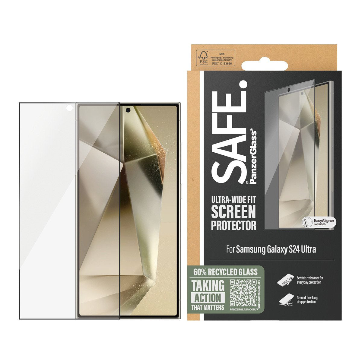 EAN 5711724956683 - PanzerGlass SAFE. by ® Screen Protector Samsung Galaxy S24 Ultra | Ultra-Wide Fit w. EasyAligner Protecto imagen 2
