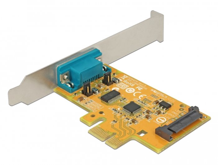 Delock 90293 Tarjeta Pci Express X1 A 1 X Serial Con Suministro De Voltaje Protección Esd