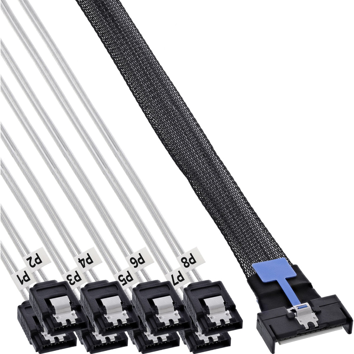 Cable Mcio X8 Macho A 8x Sata 0,75 Metro Inline