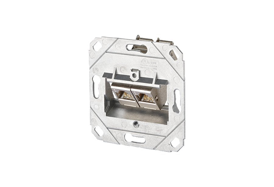 Metz Connect E-Dat 2x Up0 Cat.6a Toma De Corriente Rj-45 Plata