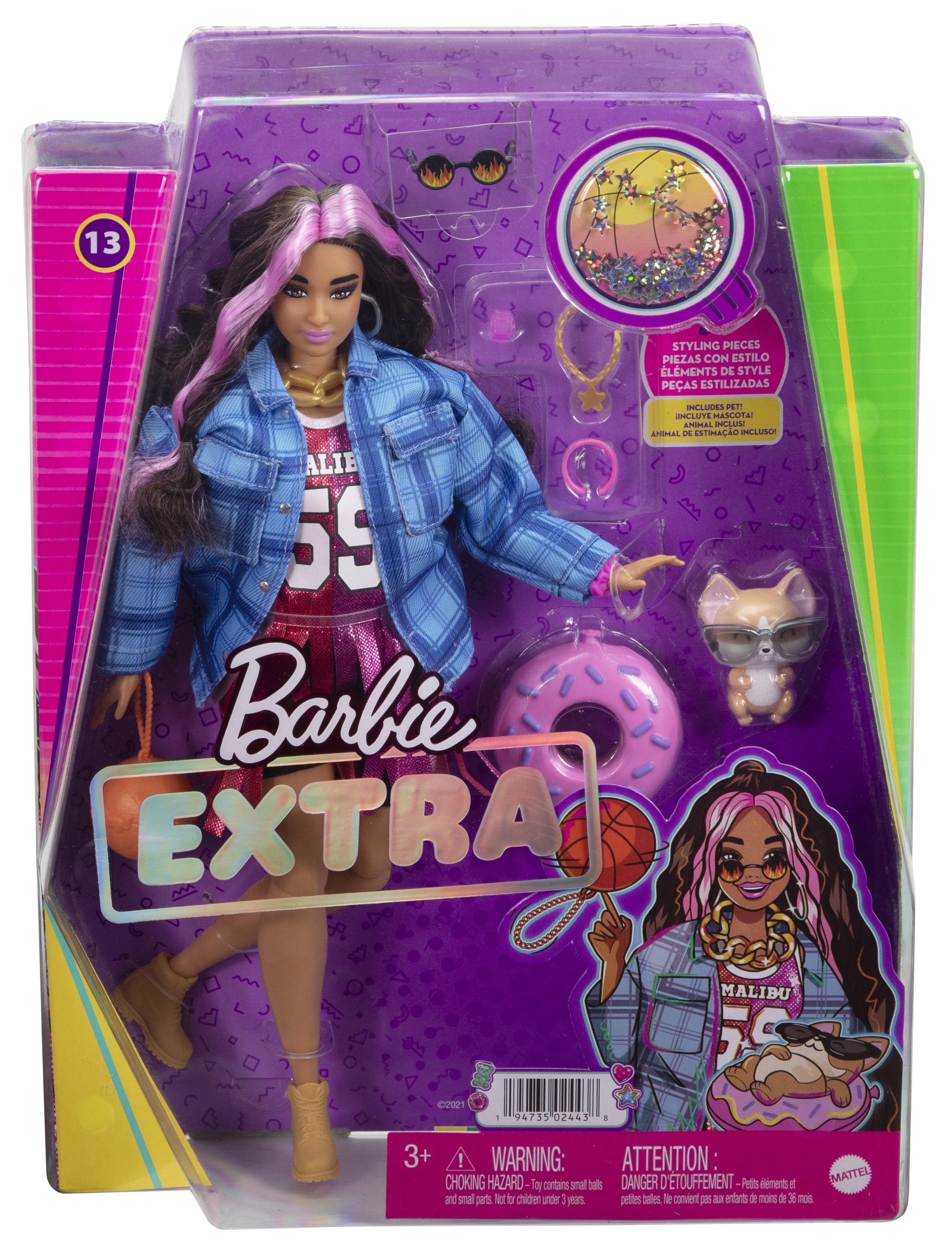 Muñeca Mattel Barbie Mirada De Baloncesto Extra Hdj46