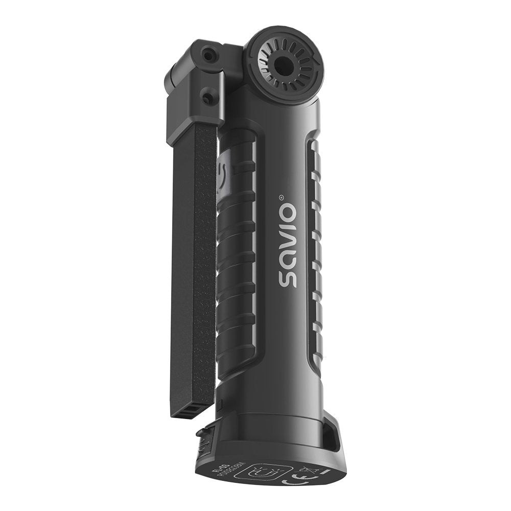 Lámpara De Taller Savio Fl-03 Cob Led 3w Recargable, Usb-C, 150 Lm, Cabezal Giratorio, Imán