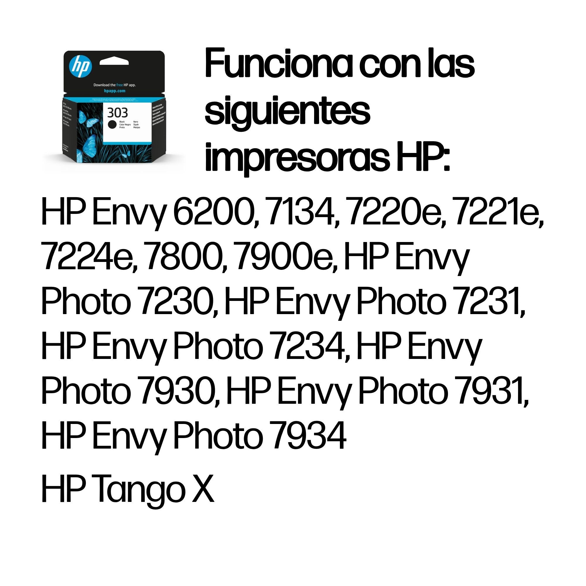 EAN 0199764694584 - HP 303 Black Original Ink Cartridge cartucho de tinta 1 pieza(s) Estándar imagen 2