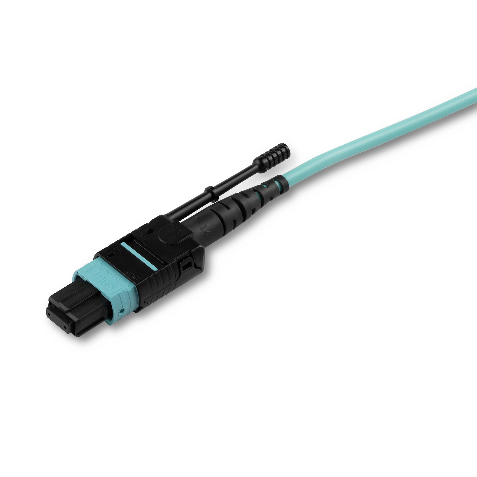 Startech.Com Mpo8lcpl2m Cable De Fibra Optica 2 M Om3 Mpo/Mtp 8x Lc Aqua