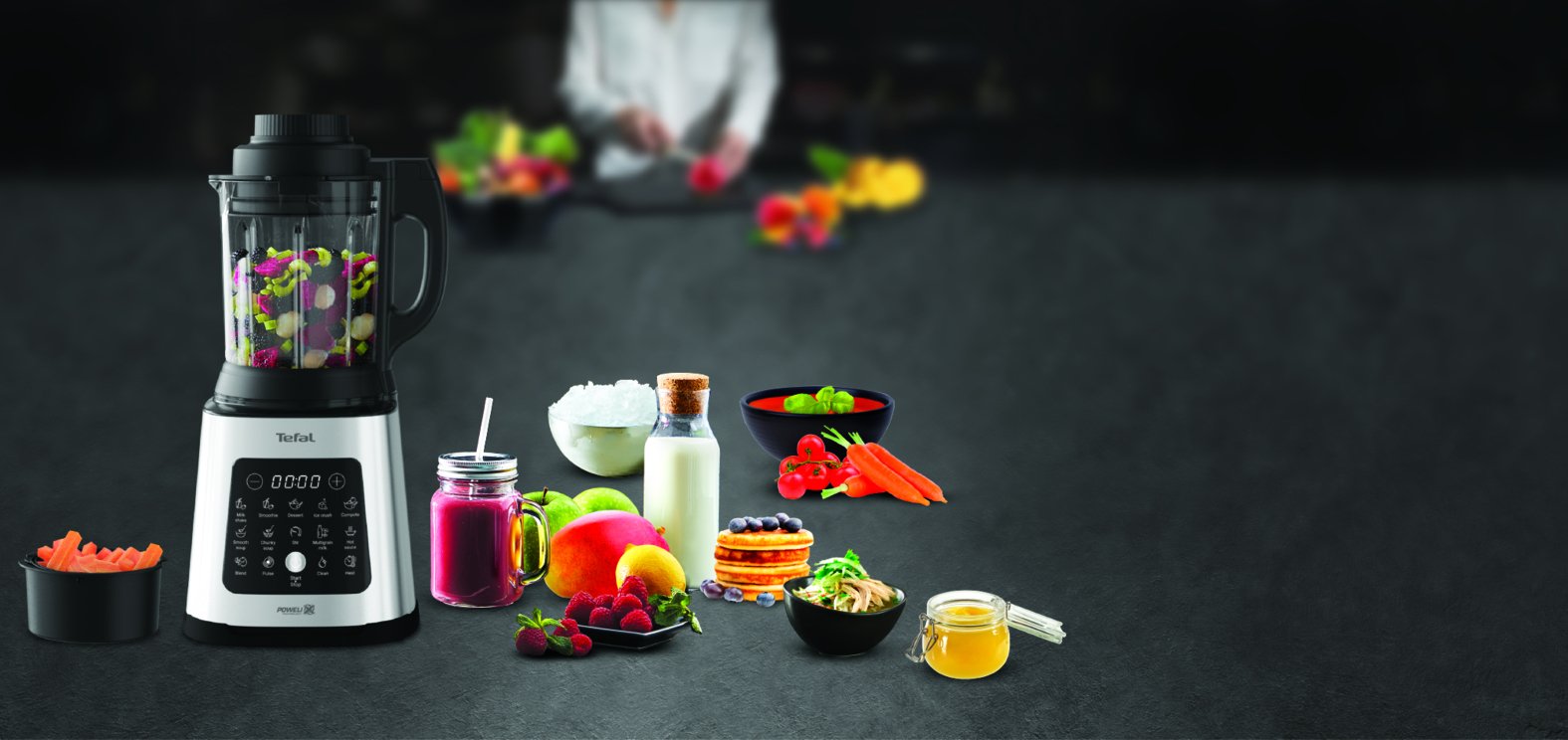 EAN 3016667246306 - Tefal Perfectmix Cook BL83SD 1,75 L Batidora de vaso 1400 W Negro, Acero inoxidable imagen 9