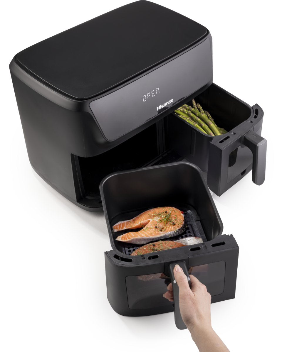 EAN 3838783014481 - Hisense HAF2700DCD Doble 11 L Independiente 2700 W Freidora de aire caliente Negro imagen 7