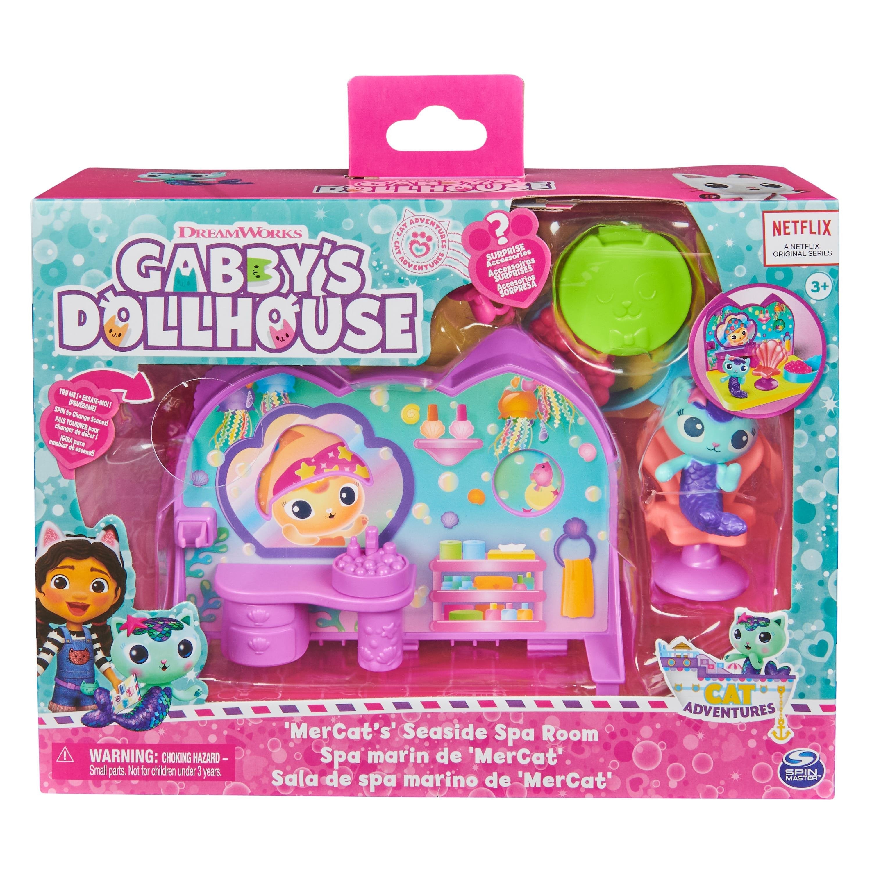 Spin Master Gabby'S Dollhouse Deluxe Room Set - Room De Bienestar Con Significado Sea, Figura Del Palacio 6068286