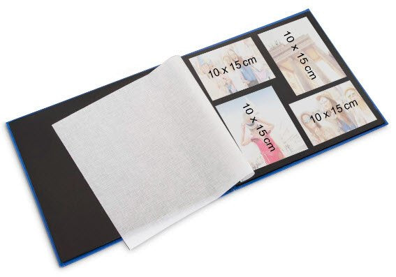 Hama Fine Art Wire-O Bound 36x32 50 Black Pages 090142 Blue