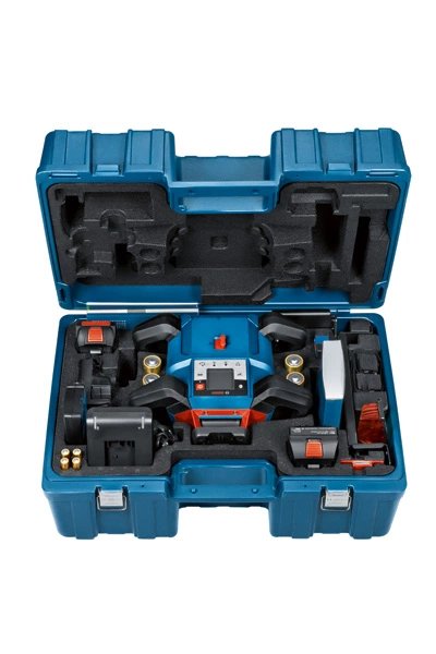 Láser Giratorio Inalámbrico Bosch Professional Grl 600 Chv Professional, 18 Voltios Azul, Sin Batería Ni Cargador, Línea Láser Roja, En L-Boxx 0601061f01