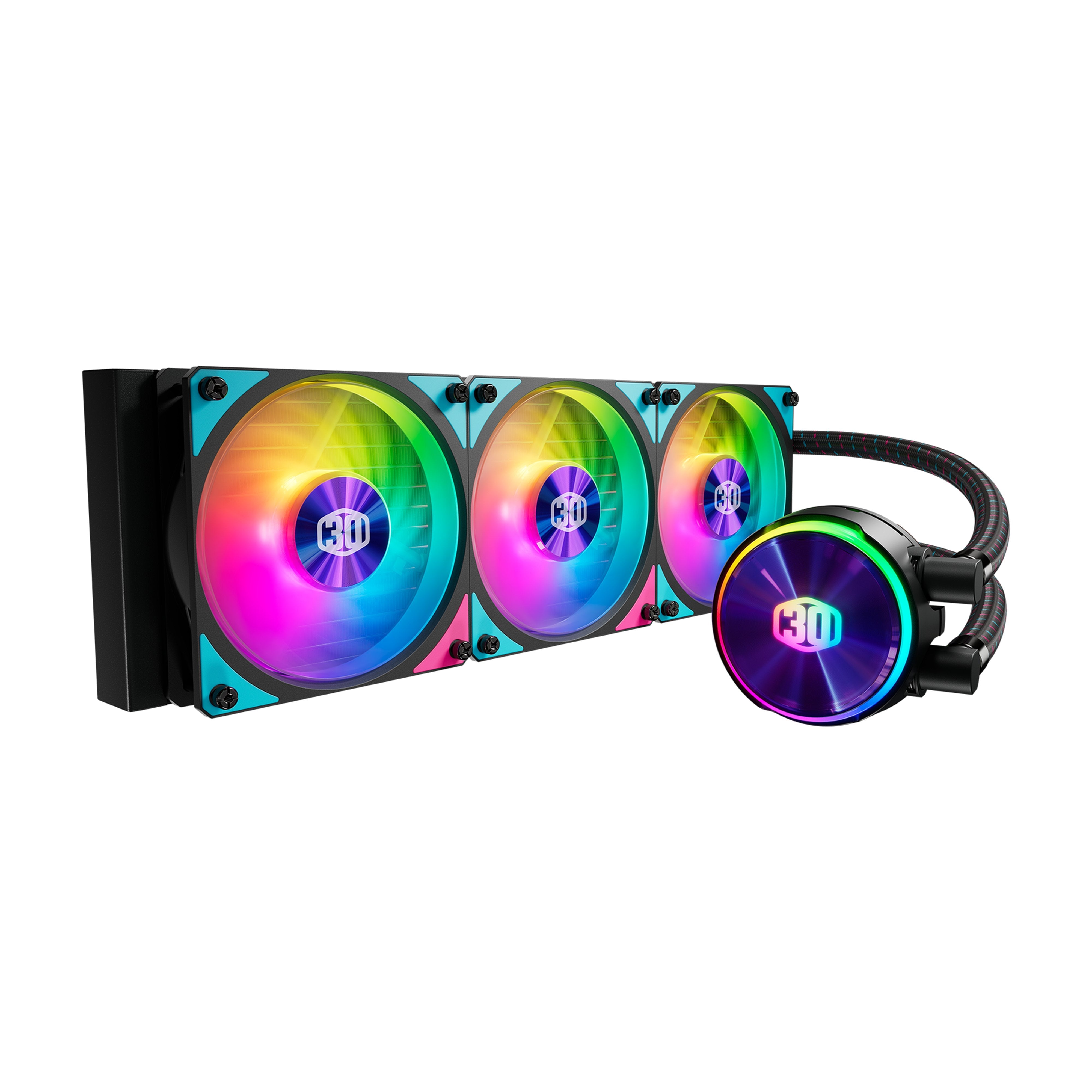Kit Watercooling Cooler Master Masterliquid Pl360 Flujo 30th Anniversary Rgb - 360mm (Negro)