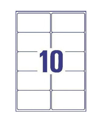 Avery Etiquetas Adhesivas Para Envíos 99,1x57mm Inkjet/Láser 10 X 100h 100% Reciclado Blanco