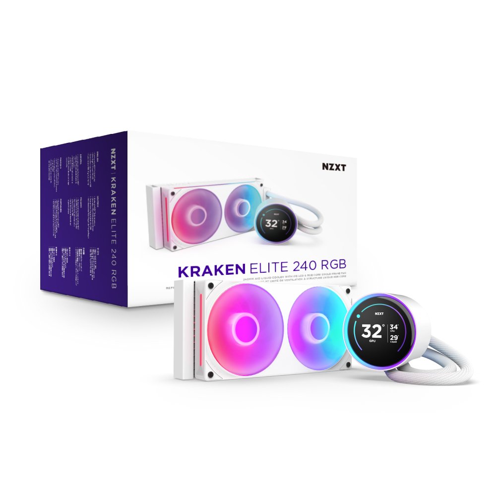 EAN 5056547204154 - NZXT Kraken Elite 240 RGB Procesador Sistema de refrigeración líquida todo en uno 12 cm Blanco 1 pieza(s) imagen 17