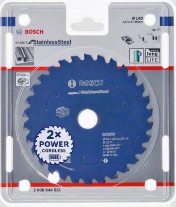 Bosch Hoja De Sierra Circular Expert Para Acero Inoxidable, 140 Mm 2608644531