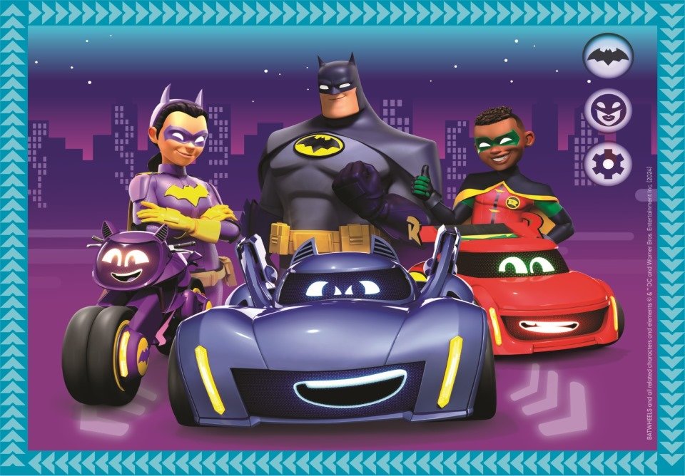 Puzzle Batwheels Dc Comics 12+16+20+24pzs
