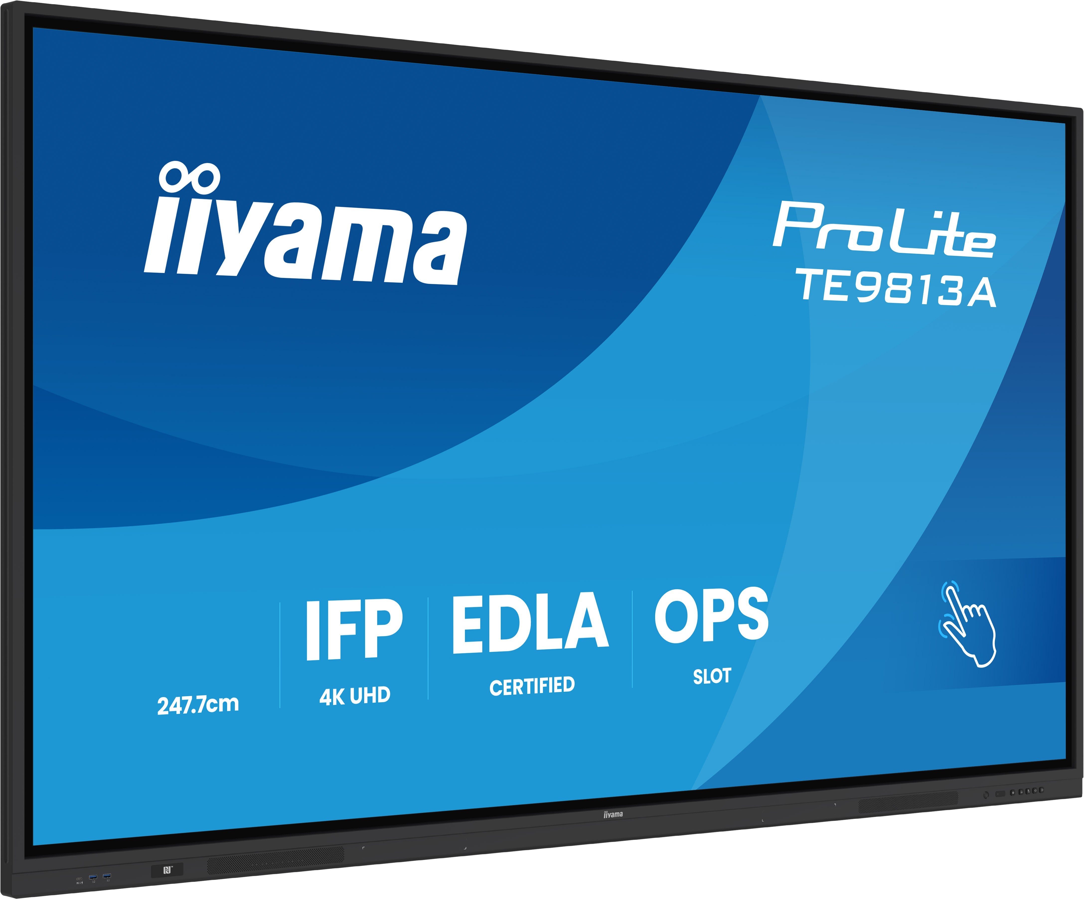 EAN 4948570124831 - iiyama TE9813A-B1AG pantalla de señalización Panel plano interactivo 2,48 m (97.5") Wifi 450 cd / m² 4K U imagen 3
