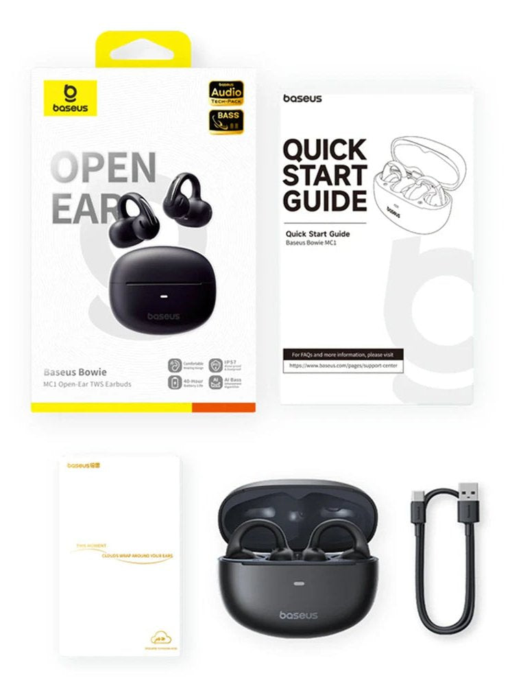 Baseus Bowie Mc1 Ol Open-Ear Tws Earbuds Black