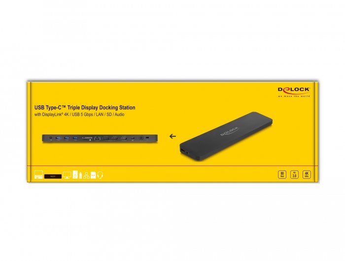 Delock Usb Tipo-C Triple Display Dockingstation