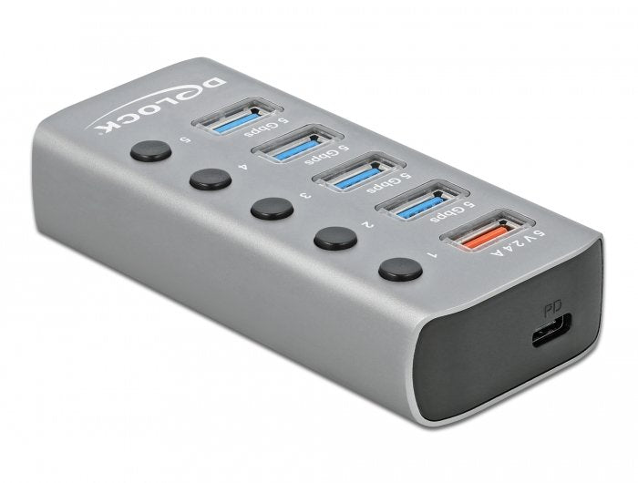 Delock Hub Usb 3.2gen1 4port +Schnellladeport +Usb-C Pd 3.0