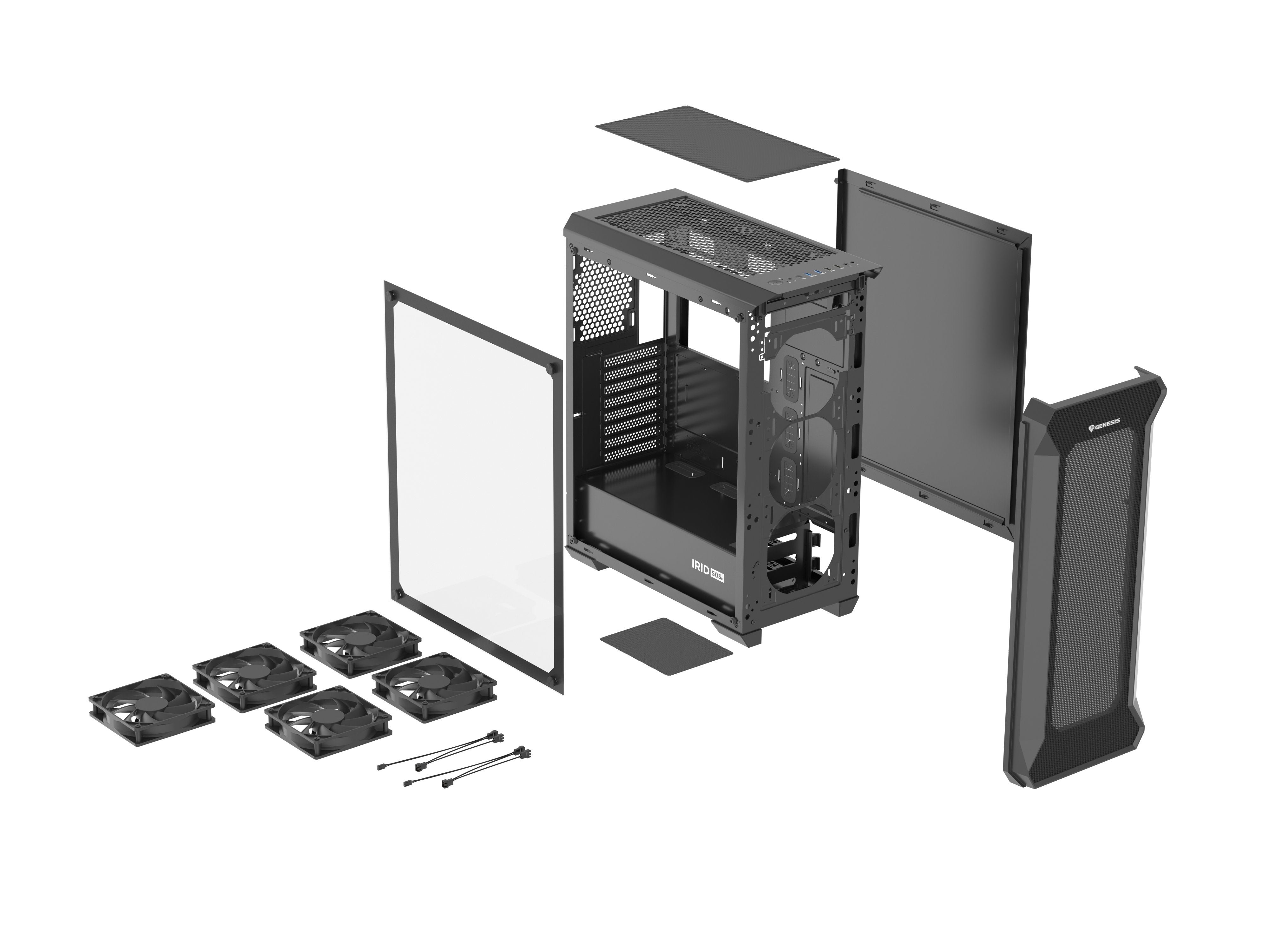 Caja Pc Genesis Irid 505f Midi Tower Window