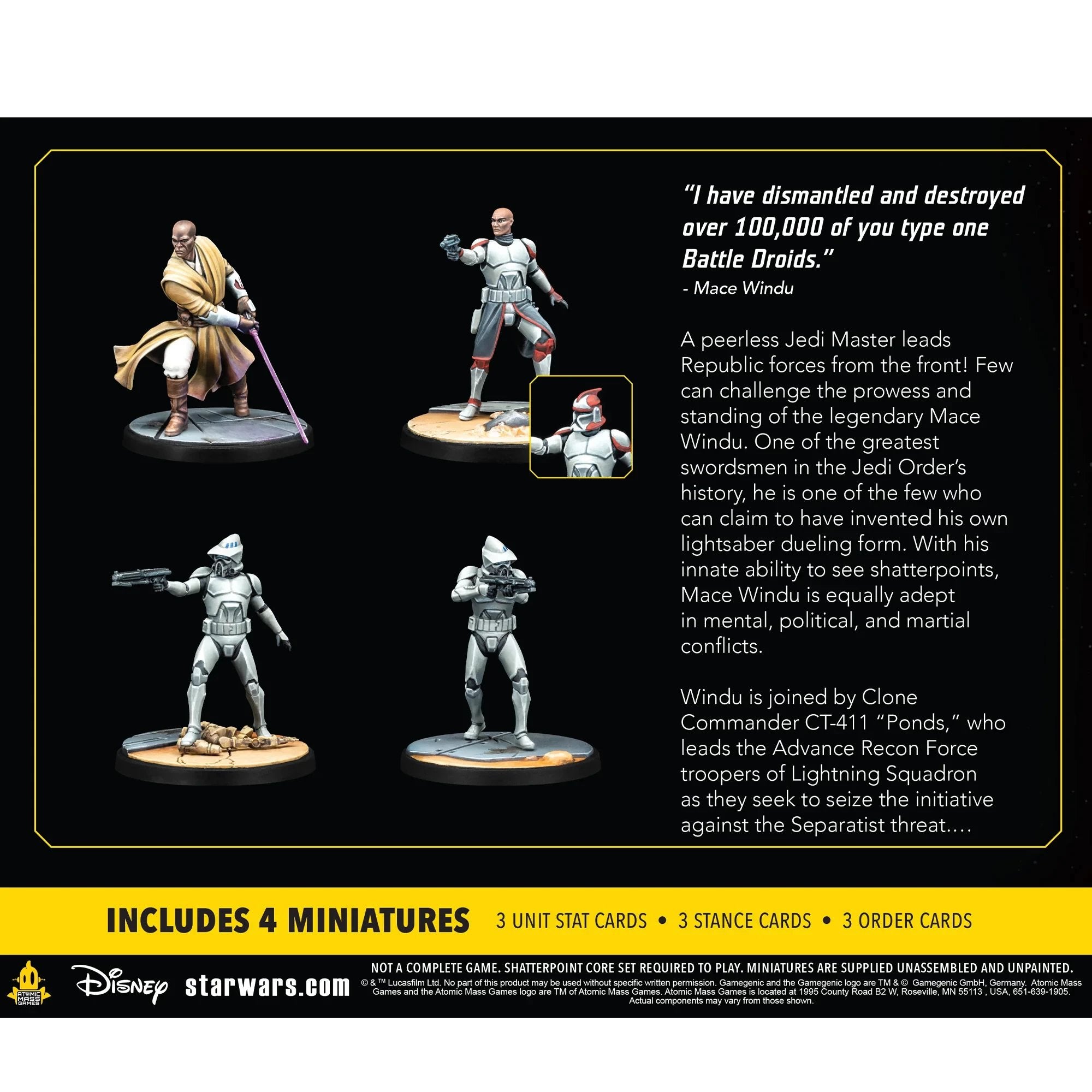 EAN 0841333122362 - Asmodee Star Wars: Shatterpoint - This Party's Over: Mace Windu Squad Pack Figura imagen 2