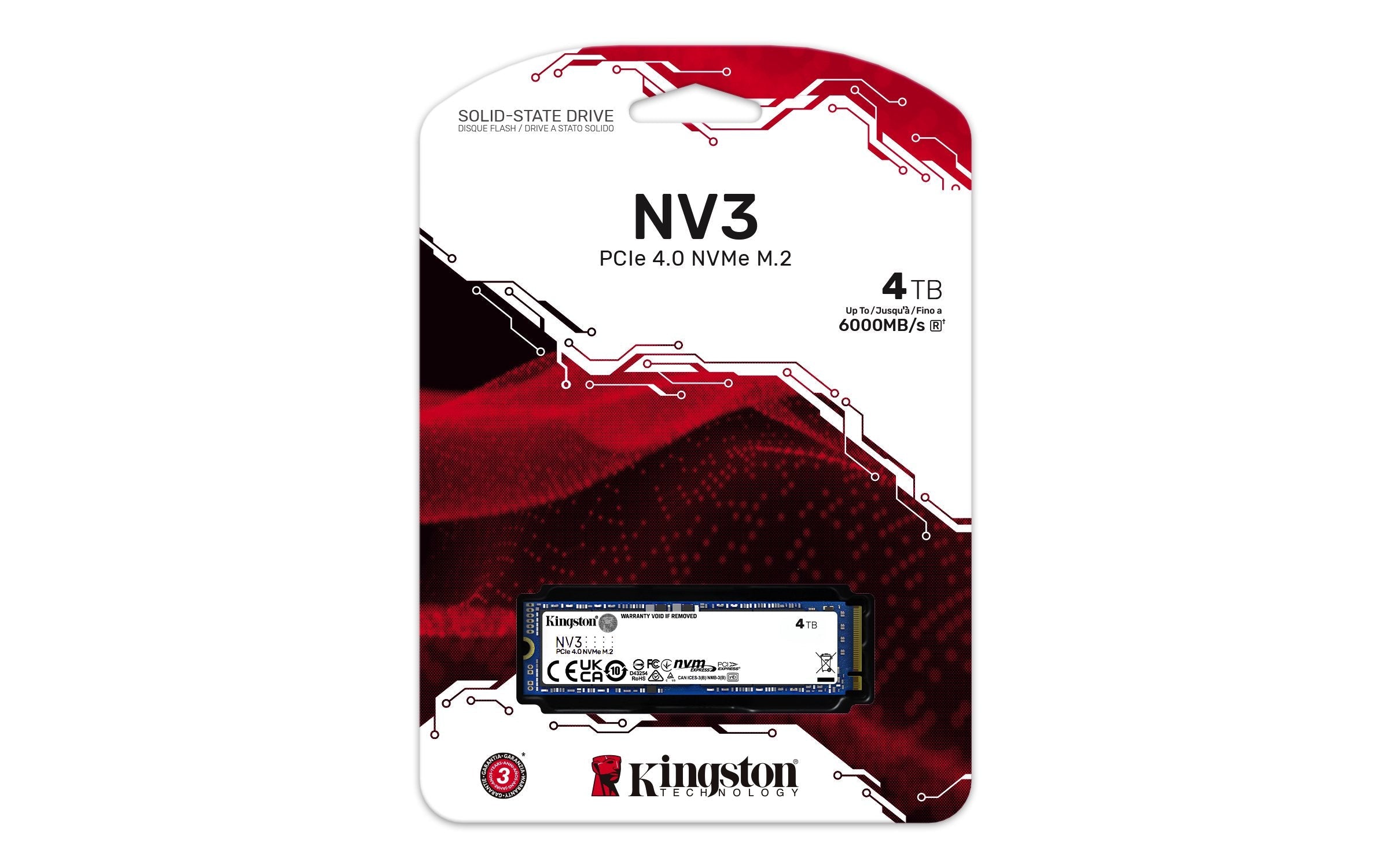 EAN 0740617346602 - Kingston Technology NV3 4 TB PCI Express 4.0 3D NAND imagen 5