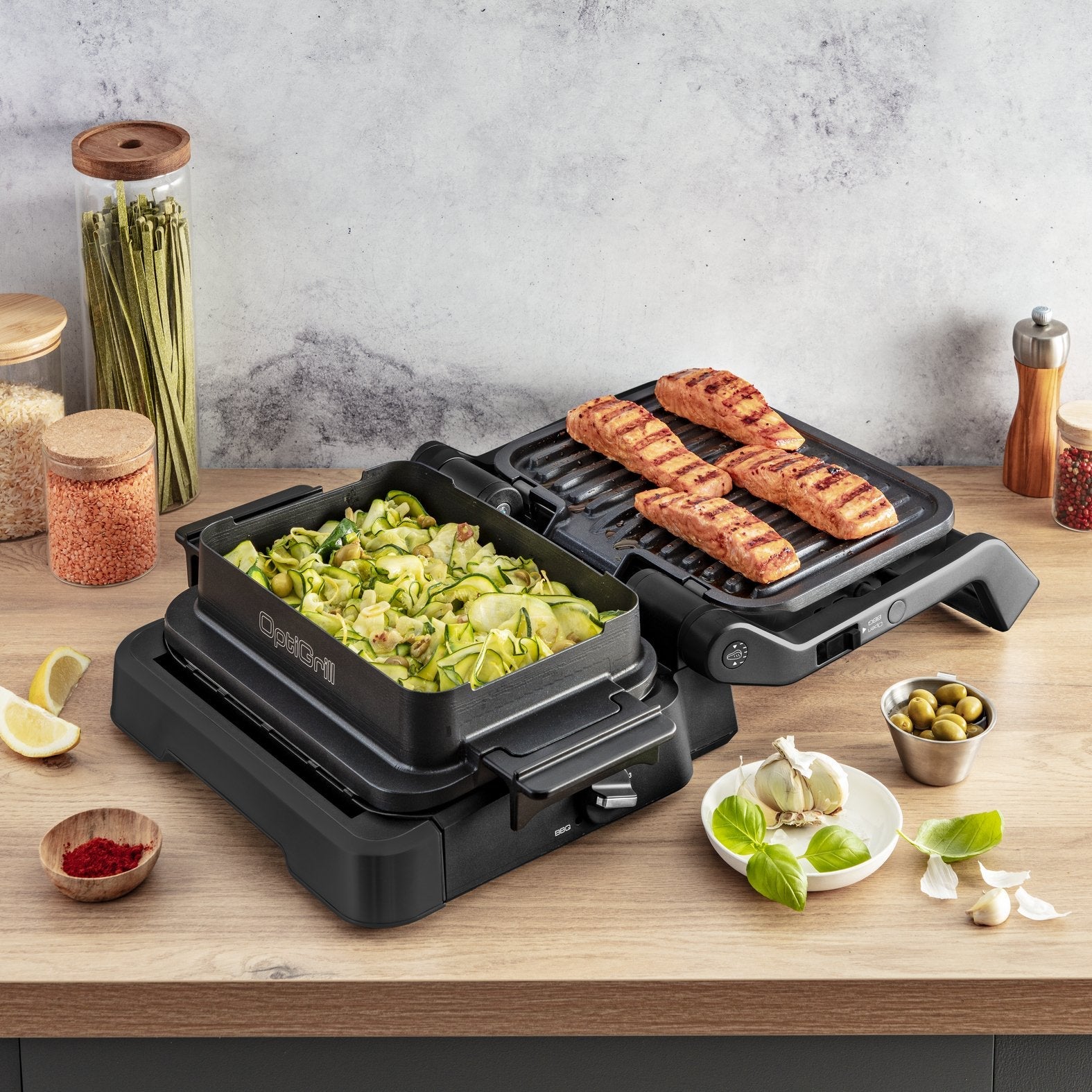 Tefal Optigrill 4in1 Gc7748, Grill De Contacto Negro, 2.100 Vatios, Con Bandeja Para Hornear Gc7748