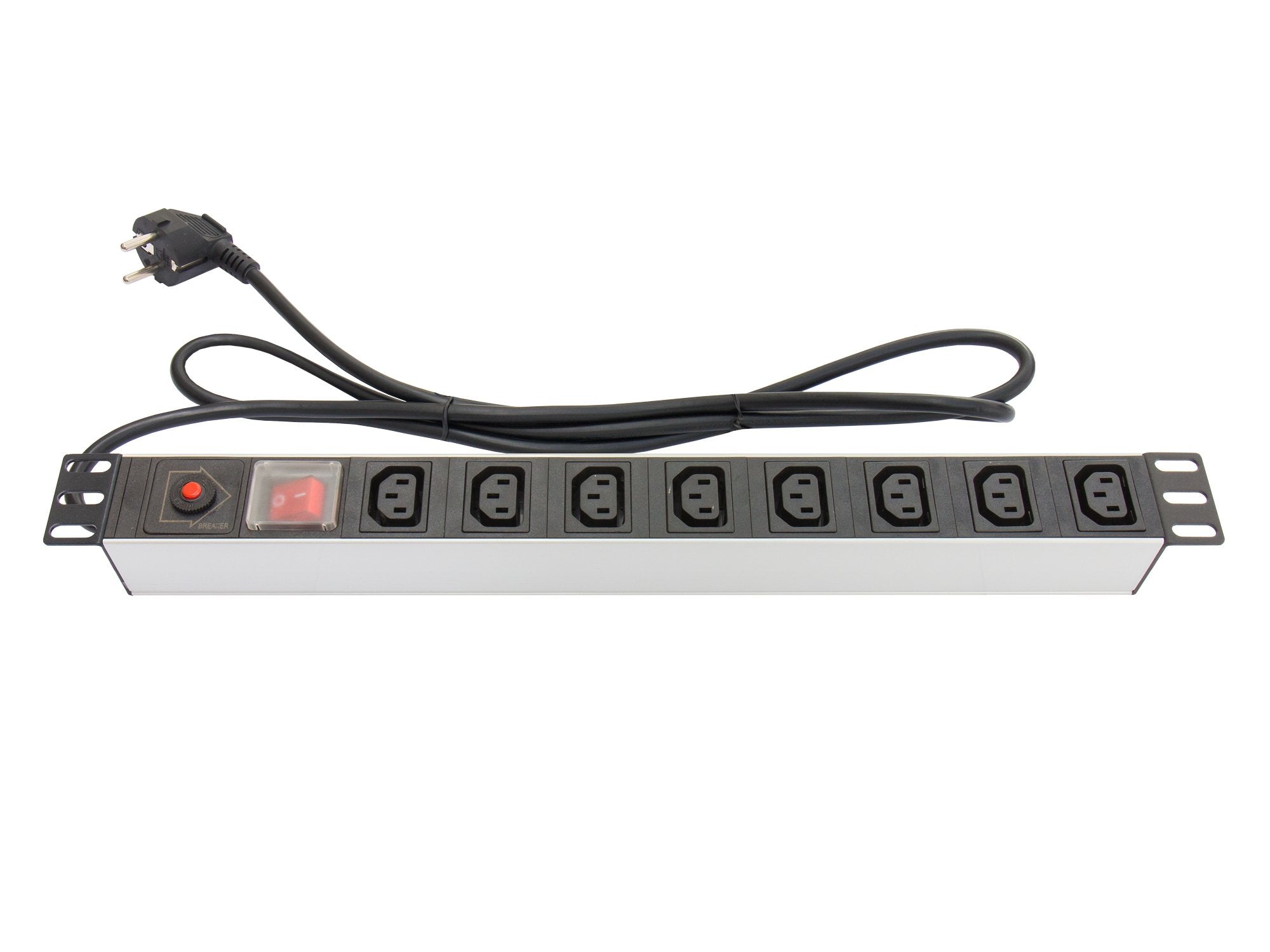 EAN 4014619666324 - Alcasa GC-N0074 unidad de distribución de energía (PDU) 8 salidas AC 1U Negro, Acero inoxidable imagen 1