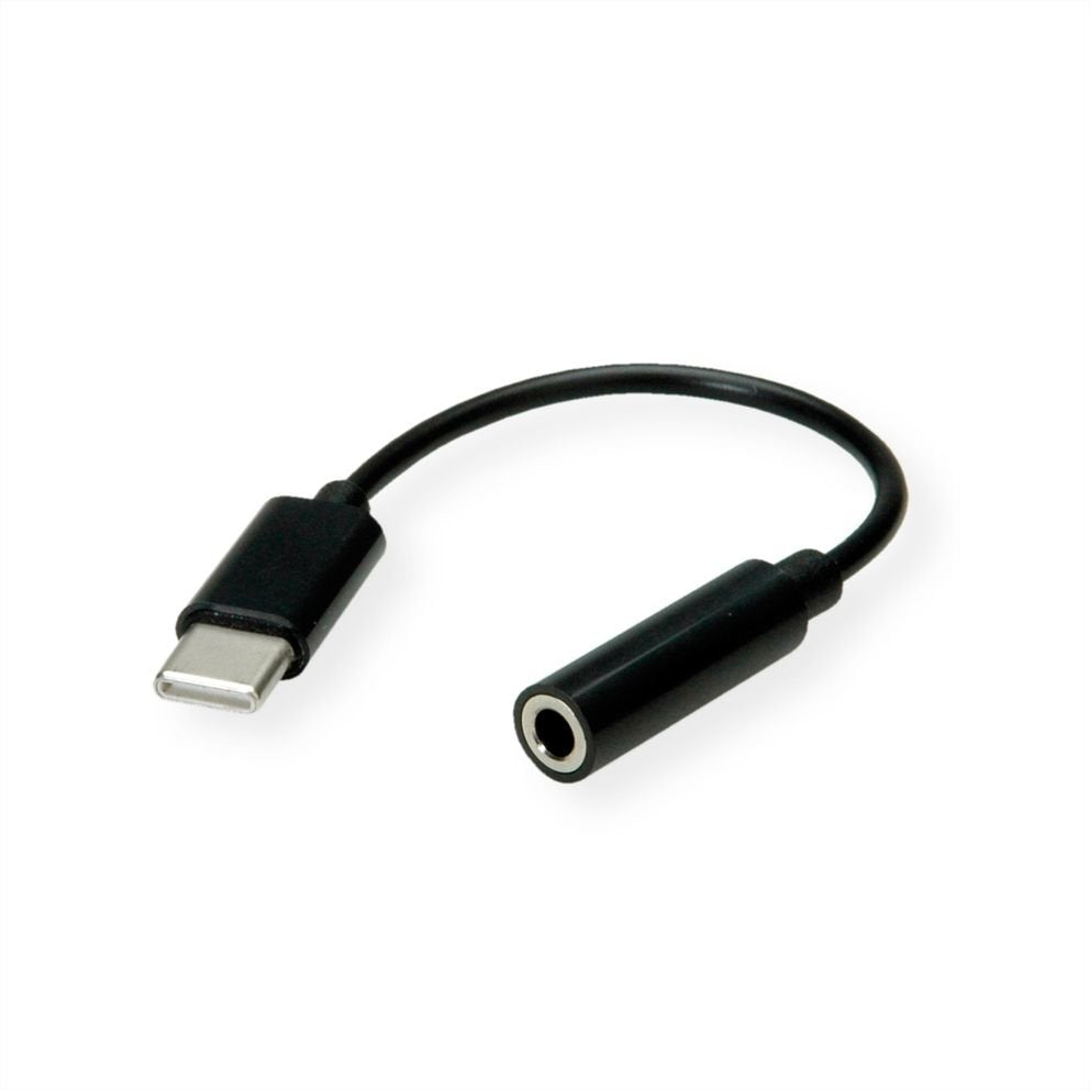EAN 7630049617032 - VALUE 12.99.3214 cable de audio 0,13 m 3,5mm USB Negro imagen 3