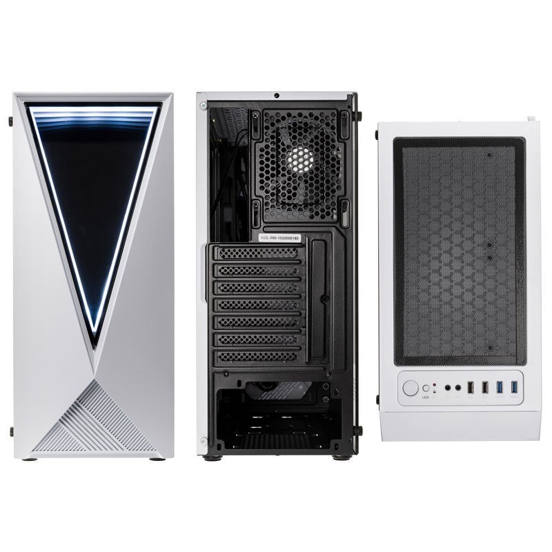 Kolink Void White Carcasa De Ordenador Midi Tower Negro, Blanco