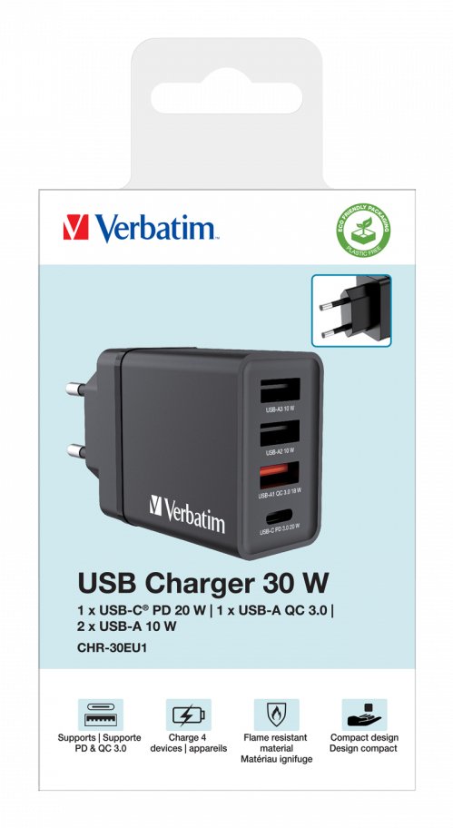 EAN 0023942497004 - Verbatim 49700 cargador de dispositivo móvil Universal Negro Corriente alterna Carga rápida Interior imagen 11