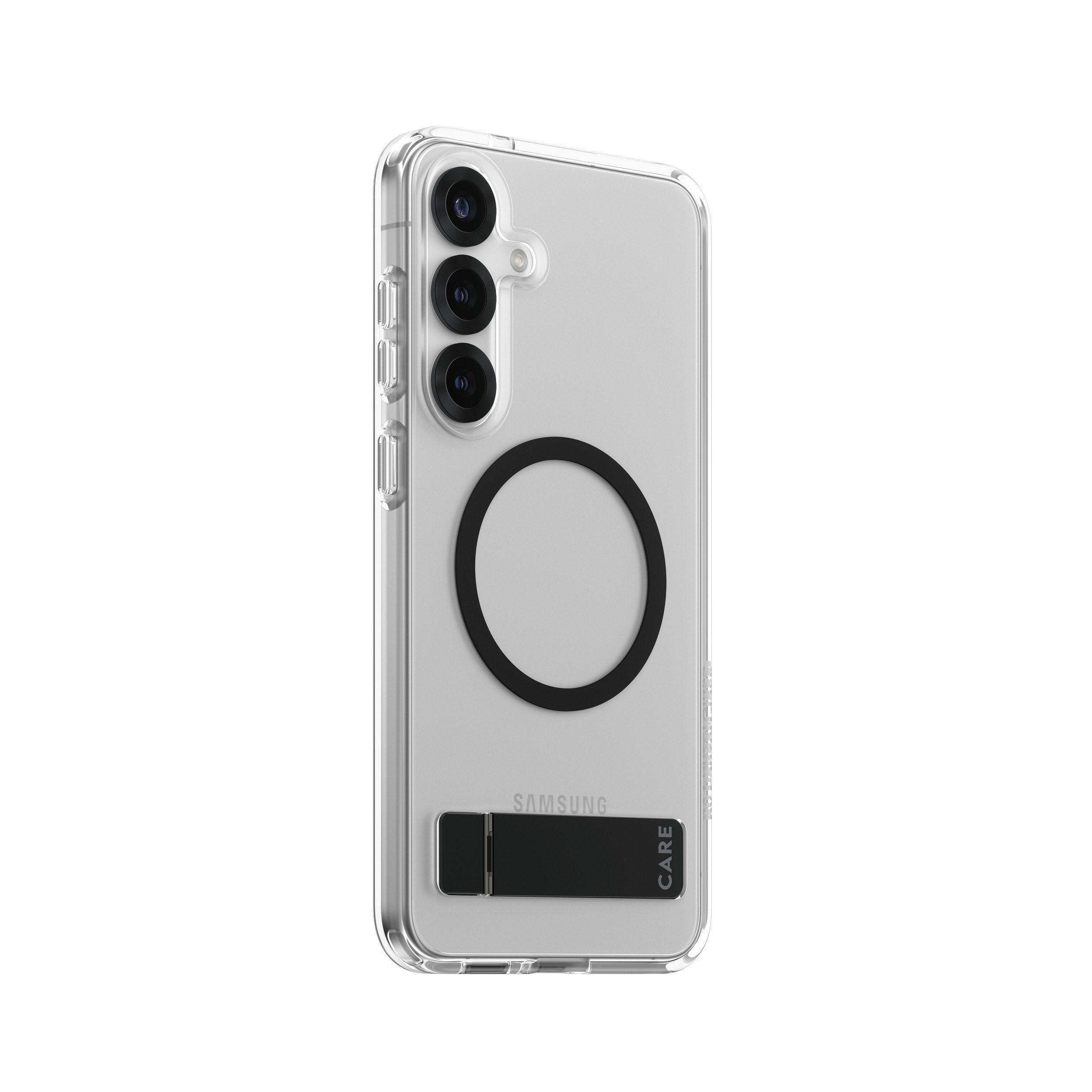 EAN 5715685016486 - PanzerGlass CARE™ by ® Case Transparent w. Black Kickstand & Qi Compatible Samsung Galaxy S25+ funda para imagen 1