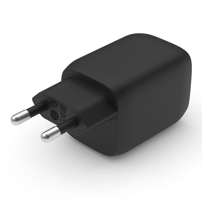 Cargador De Pared Belkin 2xusb-C 65w Pd 3.0, Pps, Negro Wch013vfbk