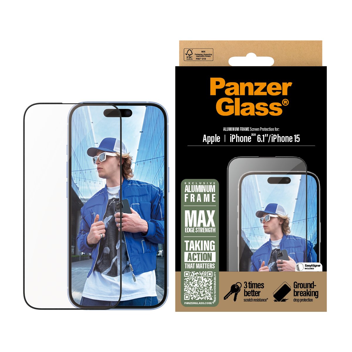 EAN 5715685002250 - PanzerGlass PG Scrn Alu Frame iPhone 16 6.1Inch UWF imagen 4