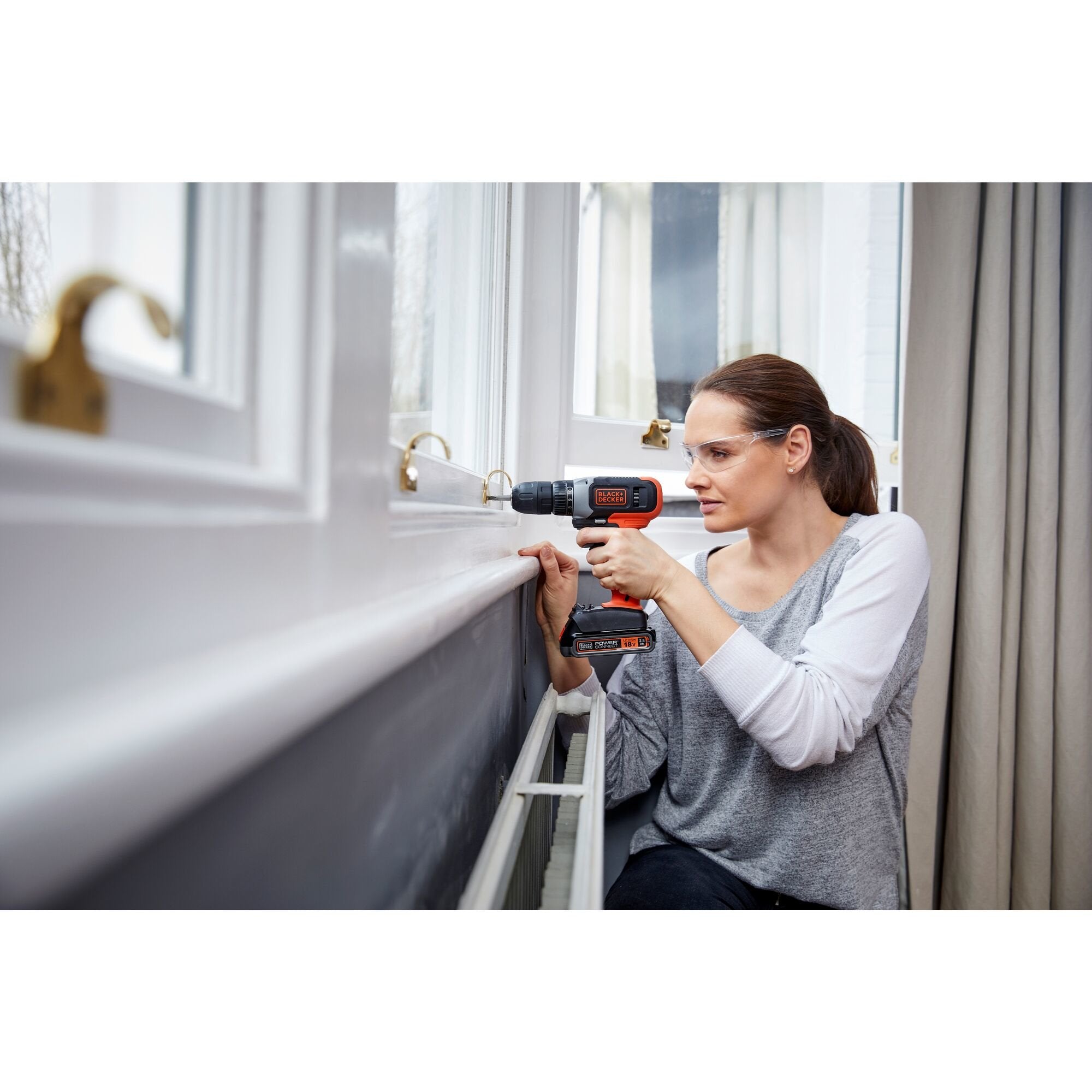 Negro+Decker Taladro/Atornillador Inalámbricobcd001c1, 18volt Bcd001c1