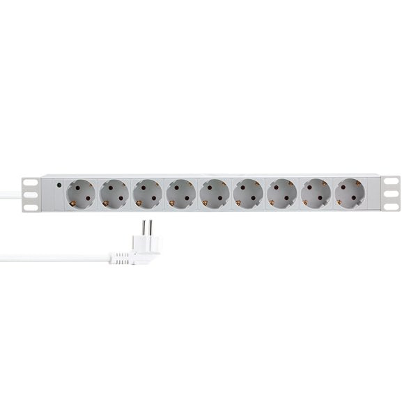 Regleta 9er De Enchufes 19" Pdu Logilink Gris Claro