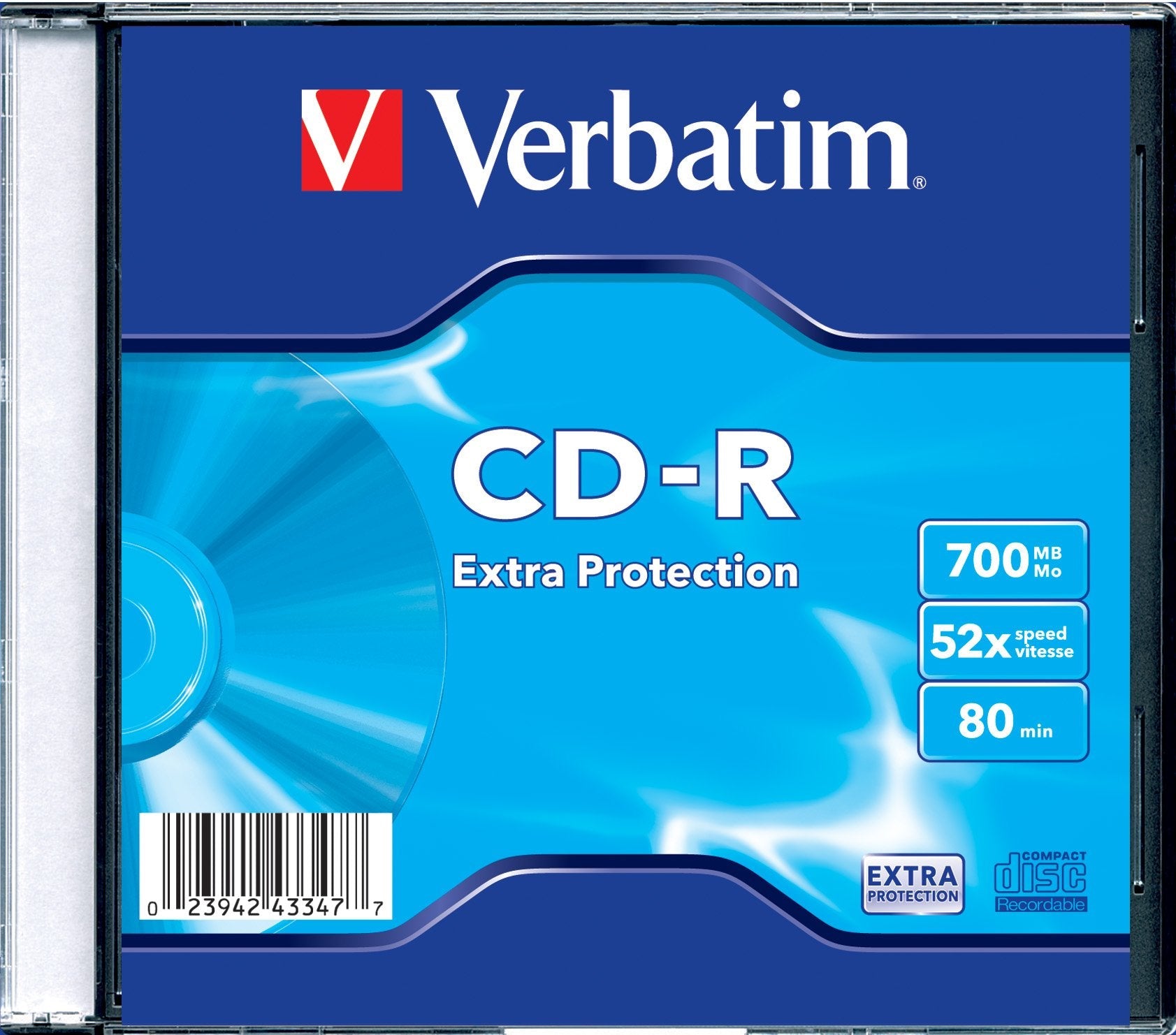 Verbatim Cd-R 700mb 52x Extra Prot. Slim Case*1