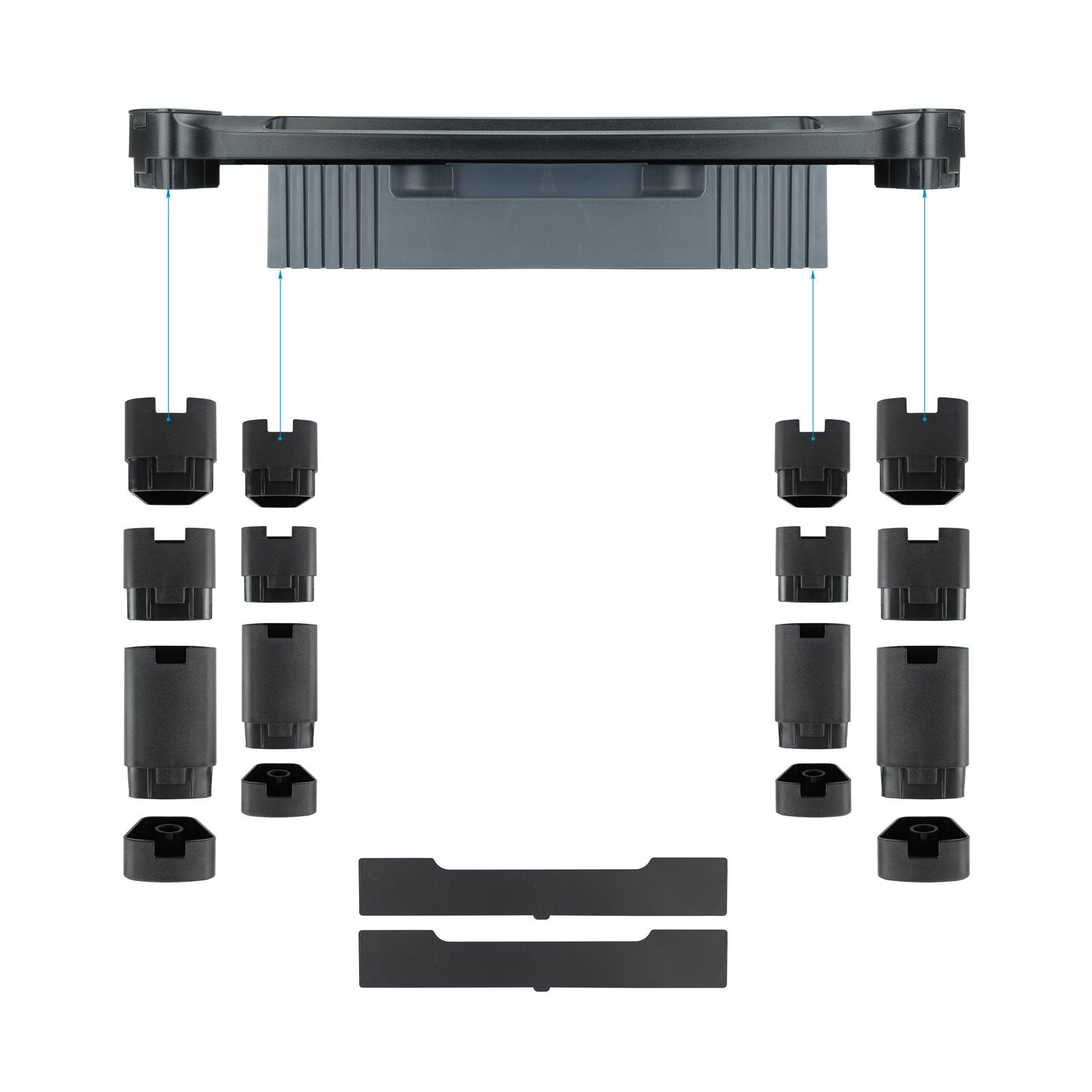 Tooq Soporte Elevador Con Cajon Para Monitor O Portatil - Regulable En Altura - Peso Max 10kg - Negro