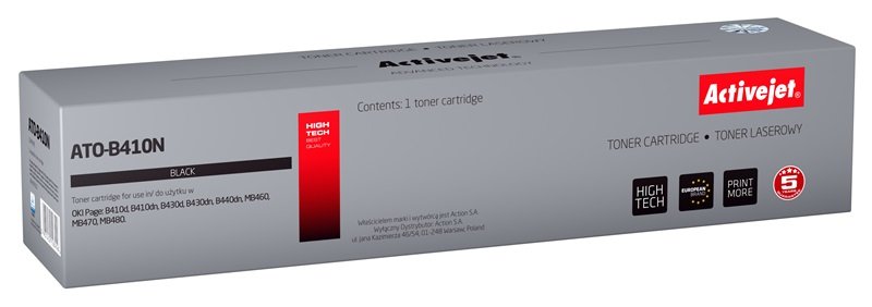 Tóner Activejet Ato-B410n (Reemplazo Para Oki 43979102 - Supreme - 3500 Páginas - Negro)