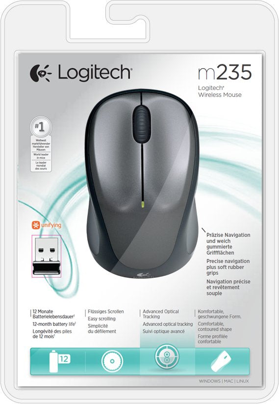 Logitech Raton M235 Rf Inalambrico Negro 910-002201
