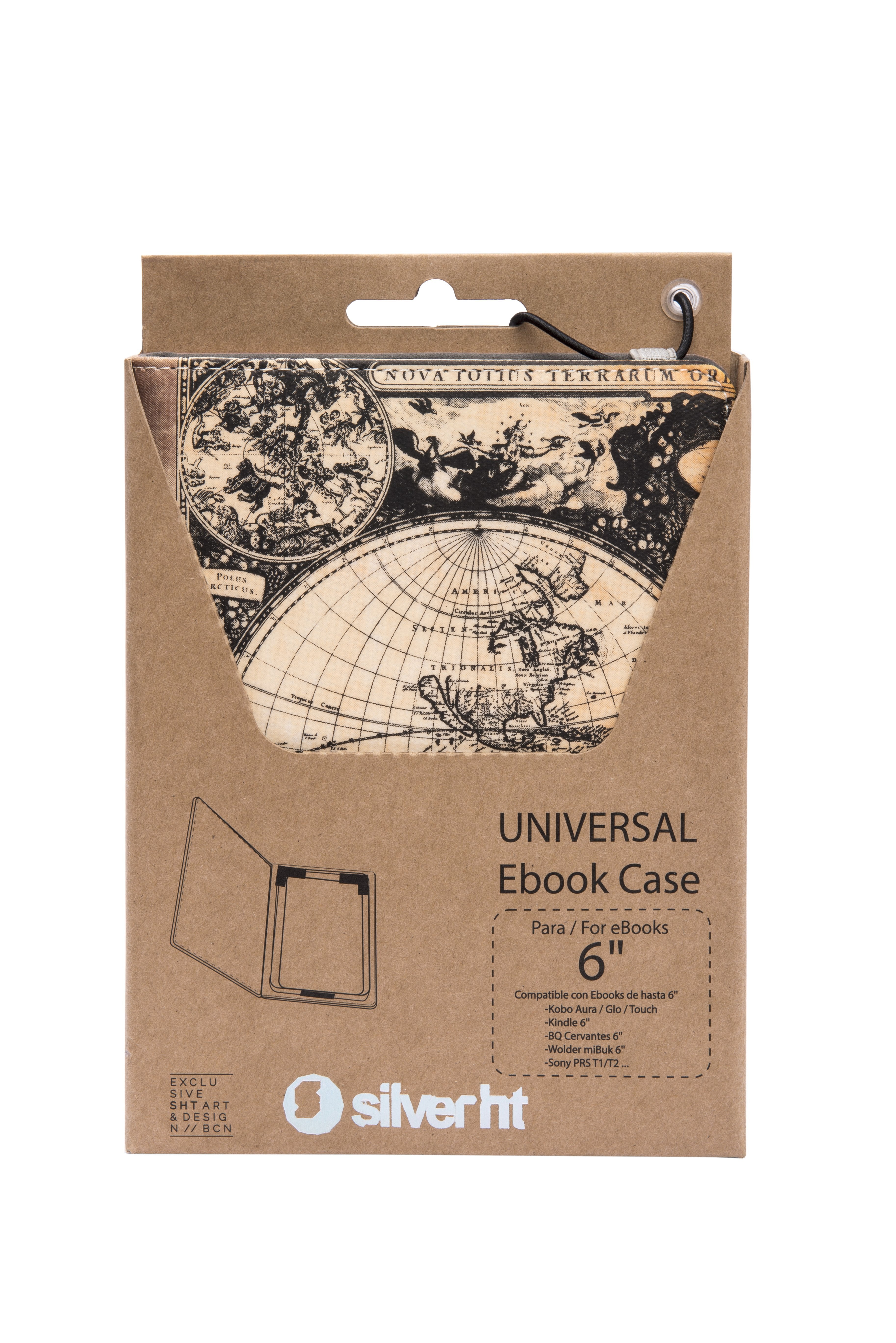 Funda Libro Electronico Universal Silver Ht 6 Travel