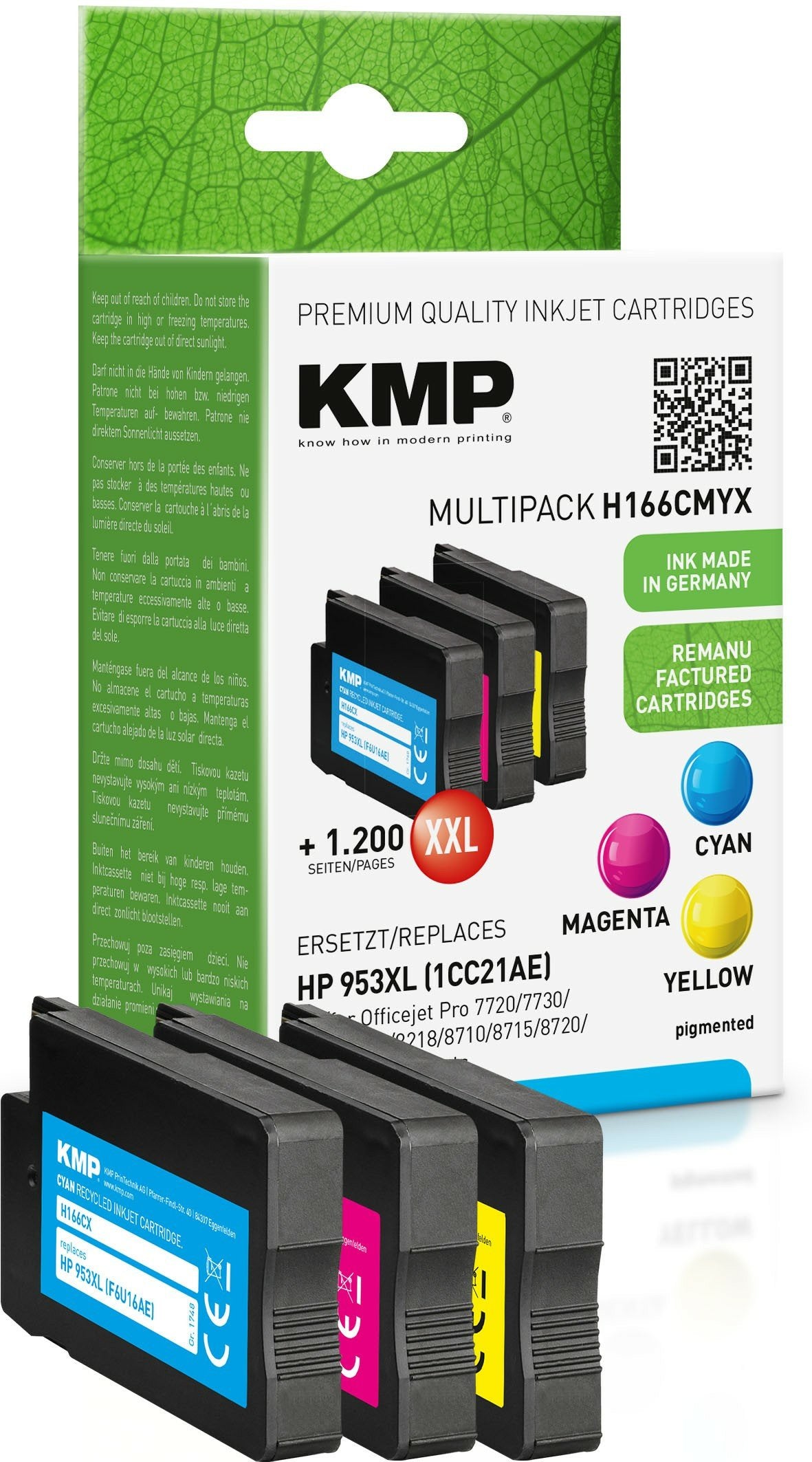 EAN 4011324692457 - KMP 1748,4050 cartucho de tinta Compatible Alto rendimiento (XL) Cian, Magenta, Amarillo imagen 1