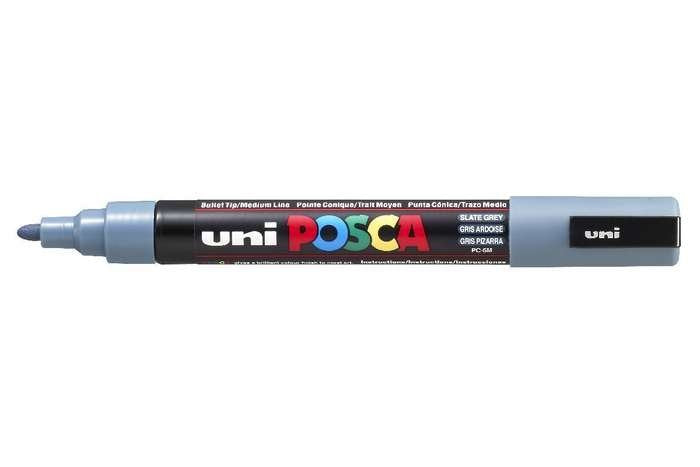 Posca Marcador Pc-5m No Permanente Punta Forma De Bala 1,8 - 2,5 Mm Gris Pizarra