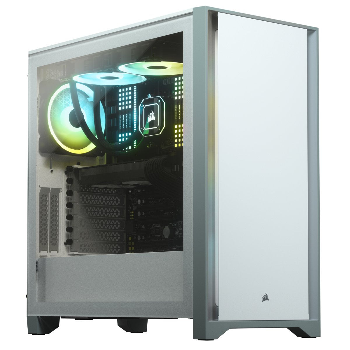 Caja Pc Corsair 4000d Tempered Glass White