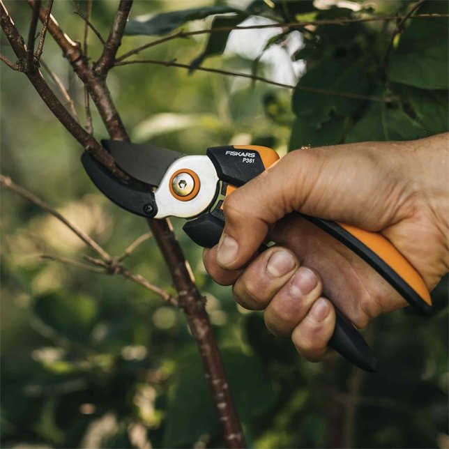 Fiskars Solid L P361 Tijeras De Podar Anvil Negro, Naranja